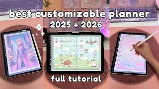 Best Customizable Digital Planner 2025  2026 💕 Full Tutorial  iPad amp Android [upl. by Anital]