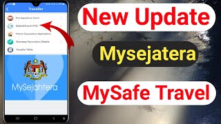 Mysejahtera new update traveller  mysafe travel mysejahtera new update 2022 [upl. by Searcy209]