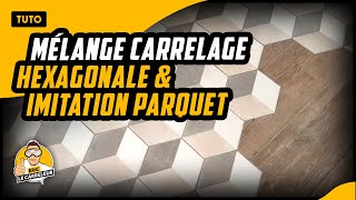 Comment poser du carrelage hexagonale avec de limitation parquet [upl. by Chasse]