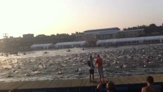 Outlaw Triathlon 2013 mass swim start [upl. by Lorusso]