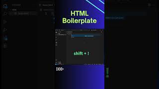 How to generate HTML boilerplate code in VS Code HTML tutorial for beginners shorts [upl. by Philipson159]