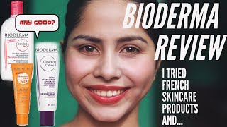 INDIAN GIRL TRIES FRENCH SKINCARE PRODUCTS । BIODERMA REVIEW [upl. by Airotal176]