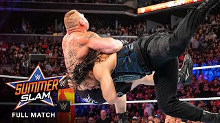 FULL MATCH  Brock Lesnar vs Roman Reigns  Universal Title Match SummerSlam 2018 [upl. by Bruning]