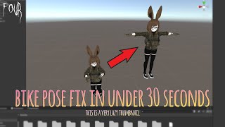 Fix avatar pose in UNDER 30 seconds  VRChat Bike Pose FIX SDK3 [upl. by Heger]