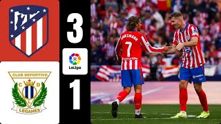 Gol de Alexander Sørloth 909  Atlético de Madrid vs Leganés 31 Resumen  Liga 202425 [upl. by Ettigirb]