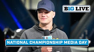 CFP National Championship Media Day Michigan amp Washington Preview Title Game  B1G Live [upl. by Irodim]