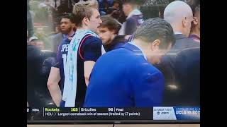 UConn beats Gonzaga and flexes on 9 year old gazonga fan [upl. by Cobbie]