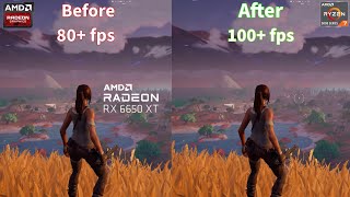 RX 6650 XT  Ryzen 5 5600G  Fortnite chapter 5 Season 3  Overclock vs no overclock [upl. by Kumler537]