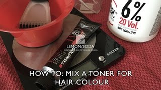 How to mix a toner for hair colour [upl. by Yahc]