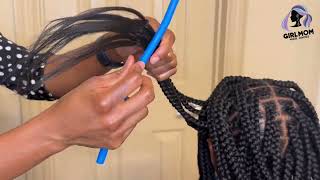 Box Braids With Knots  How To [upl. by Ihana]