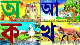 Oi ojogor asche tereAmti Ami Khabo pede অয় অজগর আসছে তেড়ে Aye Ajagar Bangla Cartoon  ka kha go [upl. by Morville]