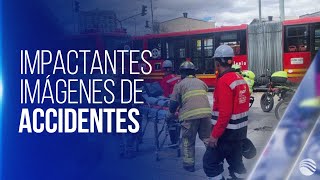 Impresionantes imágenes de accidentes que casi terminan en tragedia en el transporte público [upl. by Jeavons]