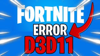 HAZ ESTO  Soluciona ERROR D3D11 en FORTNITE [upl. by Ennobe356]