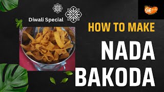 How to make Diwali snacks  Nada Bakoda  Ribbon bakoda  Diwali Special  Pottukadala snack [upl. by Malka633]