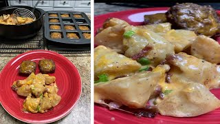 Meatloaf and Bacon Ranch Potatoes  Easy Cheesy Bacon Ranch Potatoes  Meatloaf [upl. by Etram]