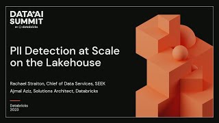 PII Detection at Scale on the Lakehouse [upl. by Nyloj14]