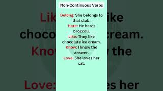 Non Continuous Verbs  Stative Verbs in English Grammar shorts [upl. by Helas]