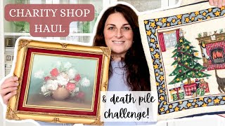 8 Charity shops in 1 DAY  Tackling my unlisted inventory  Death pile challenge  Vintage Homewares [upl. by Sandra]