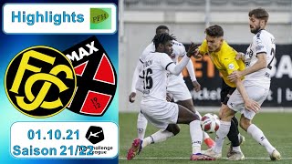 Highlights FC Schaffhausen vs Neuchatel Xamax FCS 011021 [upl. by Mylan]