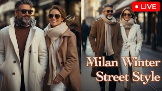 Milan Fashionistas Gear Up for Christmas Witness the Ultimate Street Style Extravaganza [upl. by Ymrots]