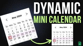 How to create a Dynamic Mini Calendar  Excel VBA Tutorial [upl. by Yelrak538]