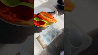 Papaya facial for glowing skin 🥰🥰shots skintighting skincaretips skin pappaya makeup yt [upl. by Ecinerev374]