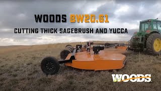 Woods® Batwing®  Cutting Thick Yucca  Sagebrush [upl. by Ayhay]