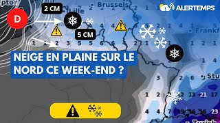 METEO  NEIGE EN PLAINE SUR LE NORD CE WEEKEND ⚠️ [upl. by Janela]