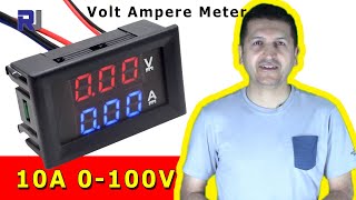 Complete TestReview of 10A 0100V LED DC Volt and Current Meter [upl. by Auqeenahs]