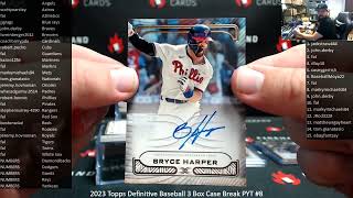 1132024 2023 Topps Definitive Baseball 3 Box Case Break PYT 8 [upl. by Luapnoj]