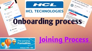 HCL joining Process hcl onboarding process hcl freshers  hcl prejoining formalities  hcl GET [upl. by Ahsemit]