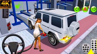 New White Mercedes G63 SUV Parking in Highway Rest Area  3D Driving Class Simulation  Android game [upl. by Marka]