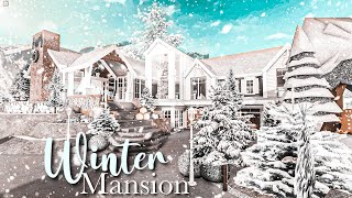 NO LARGE PLOT Winter Mansion 200K Bloxburg Speedbuild [upl. by Alysia]