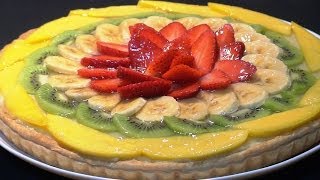 Receta Tarta de hojaldre con crema pastelera y frutas  Recetas de cocina tutorial Loli Domínguez [upl. by Ecadnac709]