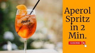 Aperol Spritz in 2 Min Italienisches Rezept Aperol Spritz how to make aperolspritz italy [upl. by Nyre]