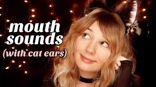 ASMR 🎀 MOUTH SOUNDS amp GUM CHEWING amp WHISPER RAMBLE 🎀WITH JINGLY CAT EARS [upl. by Aitnahc]