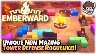 Unique New Mazing Tower Defense Roguelike  Lets Try Emberward [upl. by Elfont923]