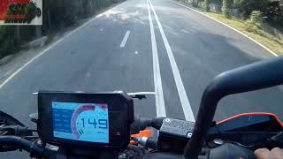 2018 KTM Duke 390 Acceleration  060 kmh  0100 kmh  0150 kmh [upl. by Alleacim]