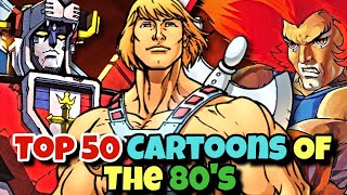 Top 50 Cartoons Of The 80s – The Golden Era Of Saturday Morning Cartoons  Explored Mega List [upl. by Ymerrej]