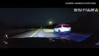 BODYCAM A crash saved a teenager whose car sped up to 120 mph in the rural Midwest [upl. by Aerbas627]