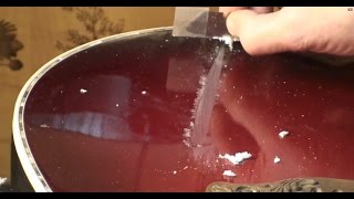 Acoustic guitar top crack repair continued leveling and buffing [upl. by Panta]