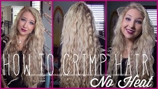 ✦ How to Crimp Your Hair ✦  NO HEAT [upl. by Aihsitan]