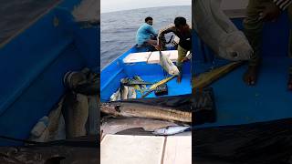 Gaint Trevally Fish catching in the deep sea shortsfeed fishing [upl. by Lathrop]