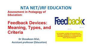 Feedback Devices Meaning Types and Criteria Assessment in Pedagogy of Education [upl. by Ianteen]