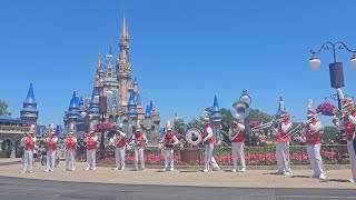 Visiting Magic Kingdom at WDW  A day of friendship rides pianos and marching bands [upl. by Ardnyk53]