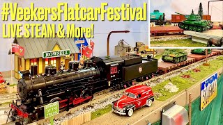 Casselman ON VeekersFlatcarFestival RC Locos Flats amp CobiCada tanks amp planes livesteam gscale [upl. by Meihar12]