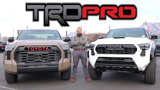 Which TRD PRO Is Best 2025 Toyota Tundra TRD PRO vs Tacoma TRD PRO [upl. by Eelram]