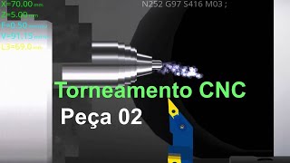 Torneamento CNC  Peça 02 [upl. by Waugh]