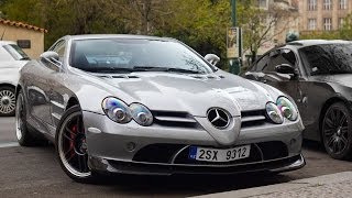 MercedesBenz SLR McLaren 722 Edition  startup in Prague [upl. by Yanahs]