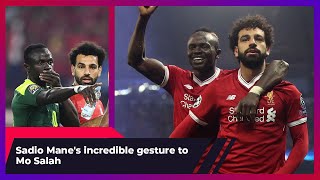 Sadio Manes incredible gesture to Mo Salah since winning AFCON cup  Liverpool vs Norwich [upl. by Downes]